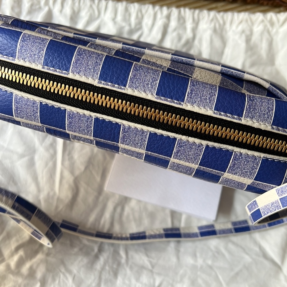 Balenciaga everyday camera bag in blue/purple checkered print - Picture 5 of 9